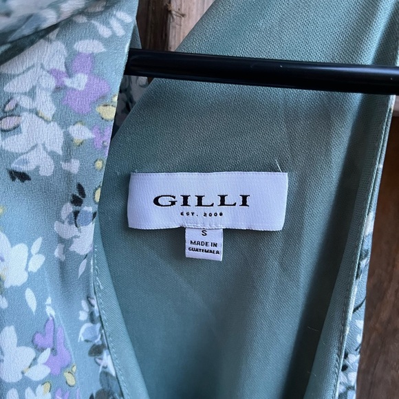 Gilli Floral Mini Dress - Blue and White - Picture 3 of 4